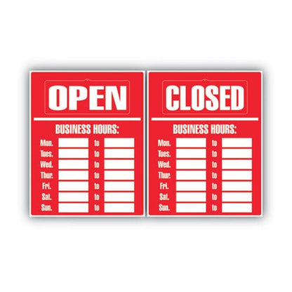 COSCO Business Hours Sign Kit 15 X 19 Red - Office - COSCO