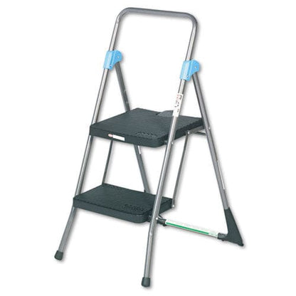 Cosco Commercial 2-step Folding Stool 300 Lb Capacity 20.5 X 24.75 X 39.5 Gray - Janitorial & Sanitation - Cosco®