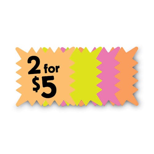 COSCO Die Cut Paper Signs 5.25 X 5.25 Square Assorted Colors Pack Of 48 Each - Office - COSCO