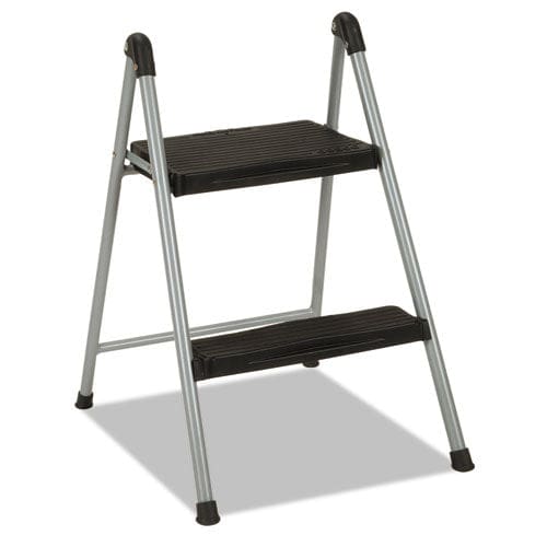 Cosco Folding Step Stool 1-step 200 Lb Capacity 9.9 Working Height Platinum/black - Janitorial & Sanitation - Cosco®