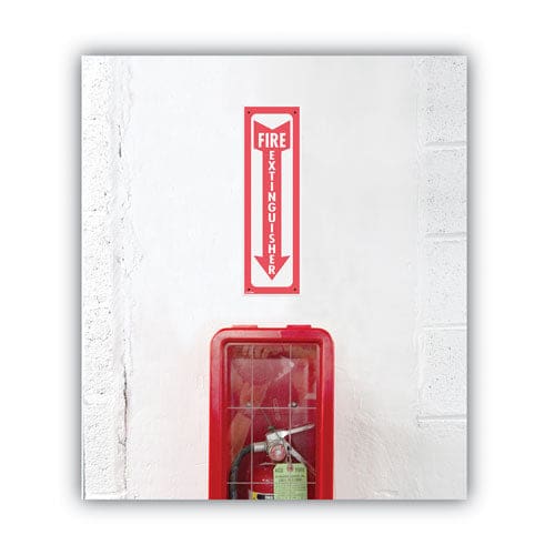 COSCO Glow-in-the-dark Safety Sign Fire Extinguisher 4 X 13 Red - Office - COSCO