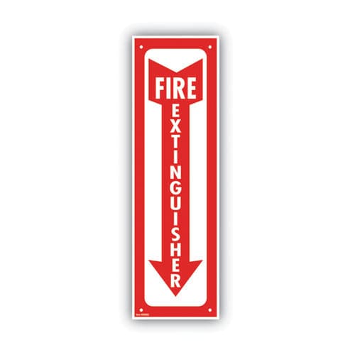 COSCO Glow-in-the-dark Safety Sign Fire Extinguisher 4 X 13 Red - Office - COSCO