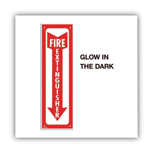 COSCO Glow-in-the-dark Safety Sign Fire Extinguisher 4 X 13 Red - Office - COSCO