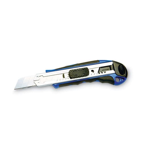 COSCO Heavy-duty Snap Blade Utility Knife Four 8-point Blades Retractable 4 Blade 5.5 Plastic/rubber Handle Blue - Office - COSCO