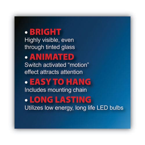 COSCO Led Open Sign 10.5 X 20.13 Red And Blue Graphics - Office - COSCO