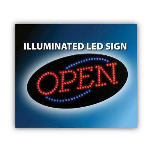 COSCO Led Open Sign 10.5 X 20.13 Red And Blue Graphics - Office - COSCO