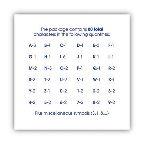 COSCO Letters Numbers And Symbols Self Adhesive Black 3h 64 Characters - School Supplies - COSCO