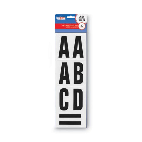 COSCO Letters Numbers And Symbols Self Adhesive Black 3h 64 Characters - School Supplies - COSCO