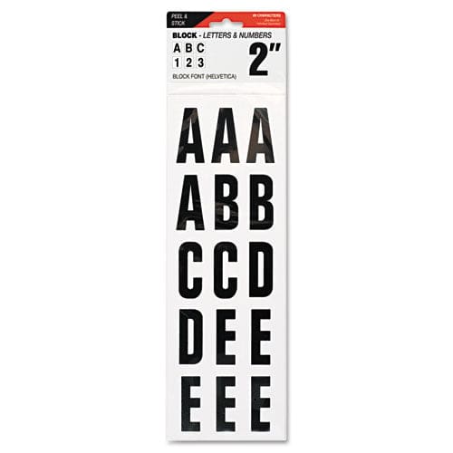 COSCO Letters Numbers And Symbols Self Adhesive Black 3h 64 Characters - School Supplies - COSCO