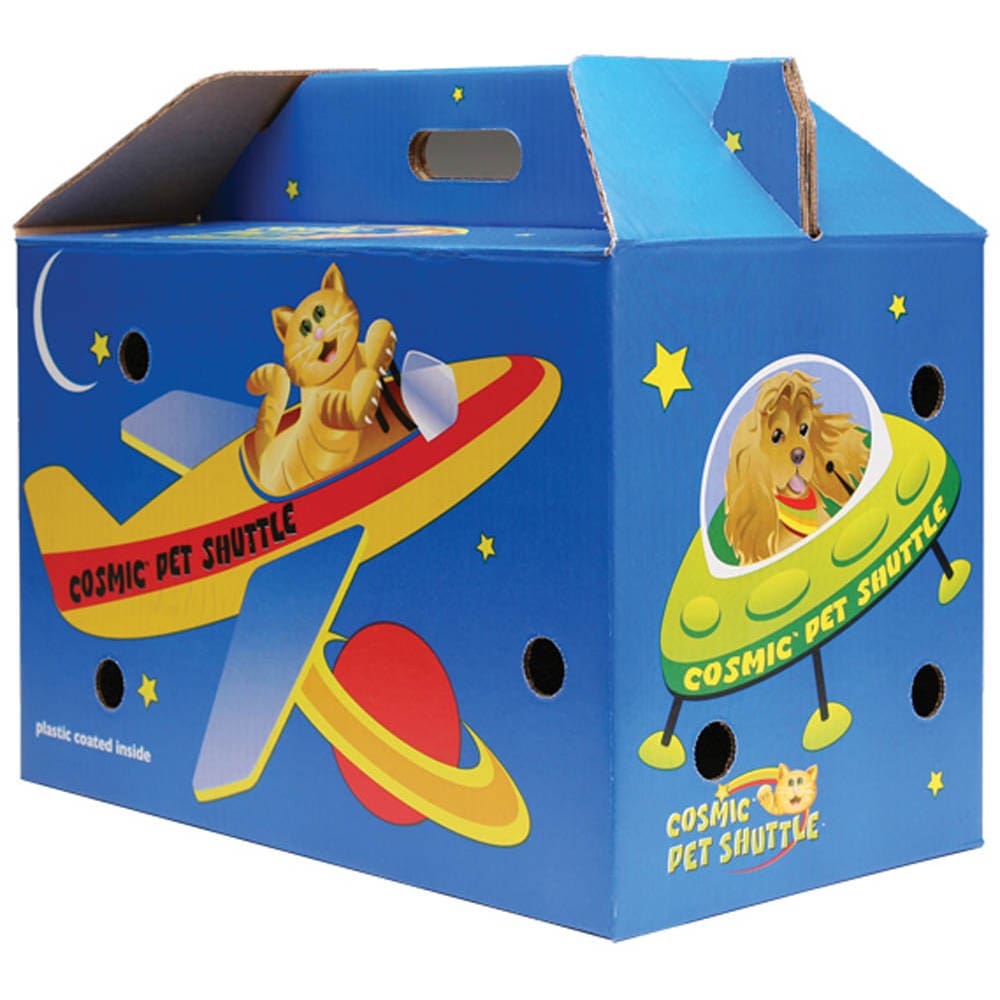 Cosmic Cat Shuttle Cardboard Cat Carrier Space Assorted - Pet Supplies - Cosmic