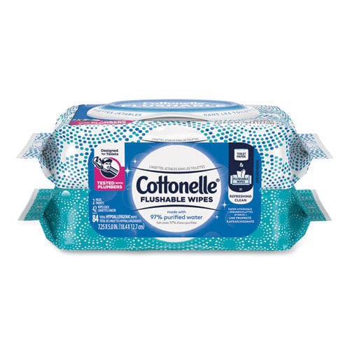 Cottonelle Fresh Care Flushable Cleansing Cloths 3.73 X 5.5 White 84/pack - School Supplies - Cottonelle®
