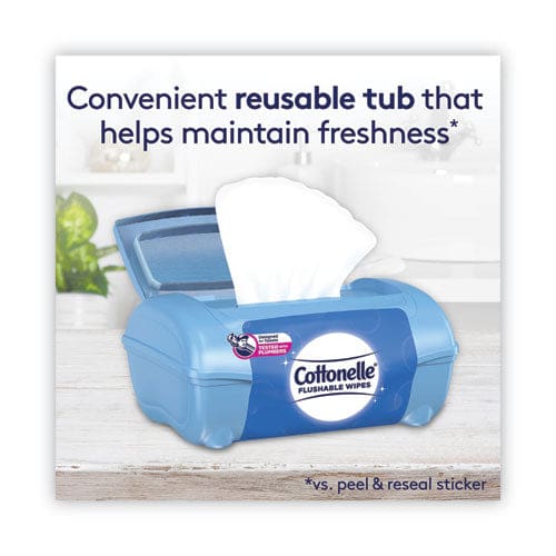 Cottonelle Fresh Care Flushable Cleansing Cloths 3.75 X 5.5 White 42/pack - School Supplies - Cottonelle®