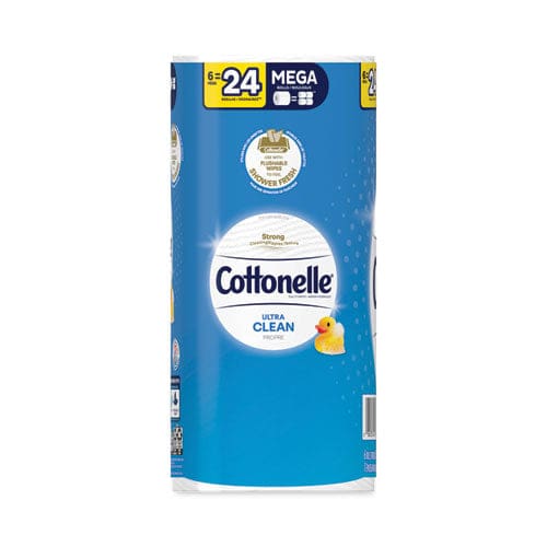 Cottonelle Ultra Cleancare Toilet Paper Strong Tissue Mega Rolls Septic Safe 1-ply White 284/roll 6 Rolls/pack 36 Rolls/carton - Janitorial