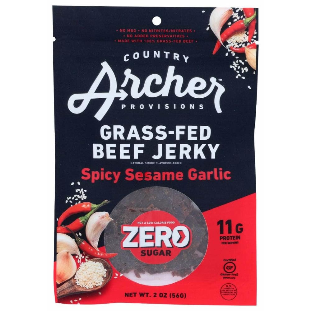 COUNTRY ARCHER Country Archer Jerky Bf Spcy Sesame Grlc, 2 Oz