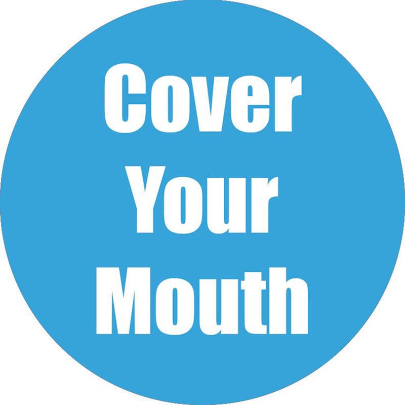 Cover Ur Mouth Cyan Anti-Slip Floor Sticker 5Pk - First Aid/Safety - Flipside