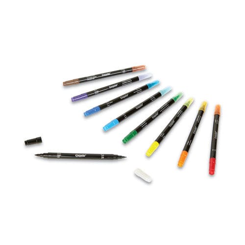 Crayola Brush And Detail Dual Ended Markers Extra-fine Brush/bullet Tips Assorted Colors 16/set - School Supplies - Crayola®