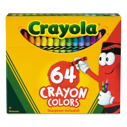 Crayola Classic Color Crayons In Flip-top Pack With Sharpener 64 Colors/pack - School Supplies - Crayola®