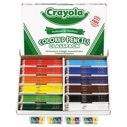 Crayola Color Pencil Classpack Set 3.3 Mm 2b (#1) Assorted Lead/barrel Colors 240/box - School Supplies - Crayola®