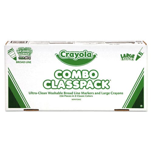 Crayola Crayon And Ultra-clean Washable Marker Classpack 8 Colors 128 Each Crayons/markers 256/box - School Supplies - Crayola®