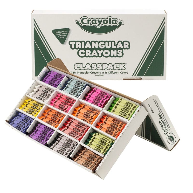 Crayola Crayon Classpack Triangular 16 Colors 256 Crayons - Crayons - Crayola LLC