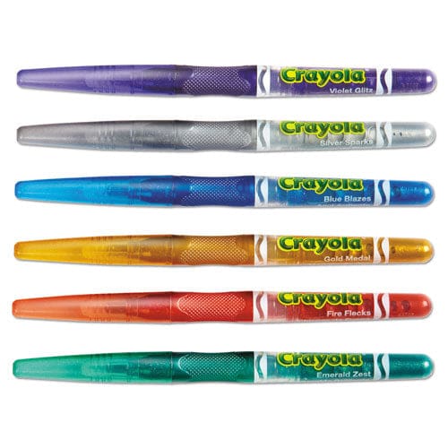 Crayola Glitter Markers Medium Bullet Tip Assorted Colors 6/set - School Supplies - Crayola®