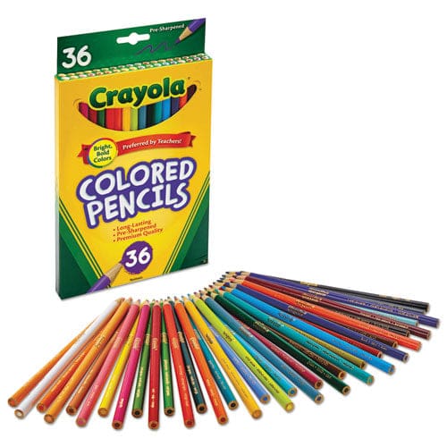 Crayola Long-length Colored Pencil Set 3.3 Mm 2b (#1) Assorted Lead/barrel Colors 24/pack - School Supplies - Crayola®