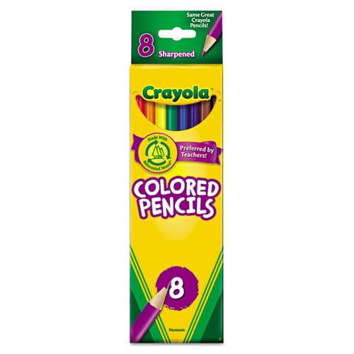 Crayola Long-length Colored Pencil Set 3.3 Mm 2b (#1) Assorted Lead/barrel Colors 8/pack - School Supplies - Crayola®