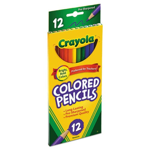 Crayola Long-length Colored Pencil Set 3.3 Mm 2b (#1) Assorted Lead/barrel Colors Dozen - School Supplies - Crayola®