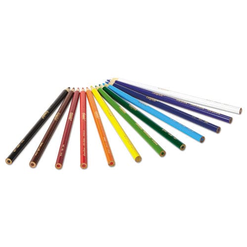 Crayola Long-length Colored Pencil Set 3.3 Mm 2b (#1) Assorted Lead/barrel Colors Dozen - School Supplies - Crayola®