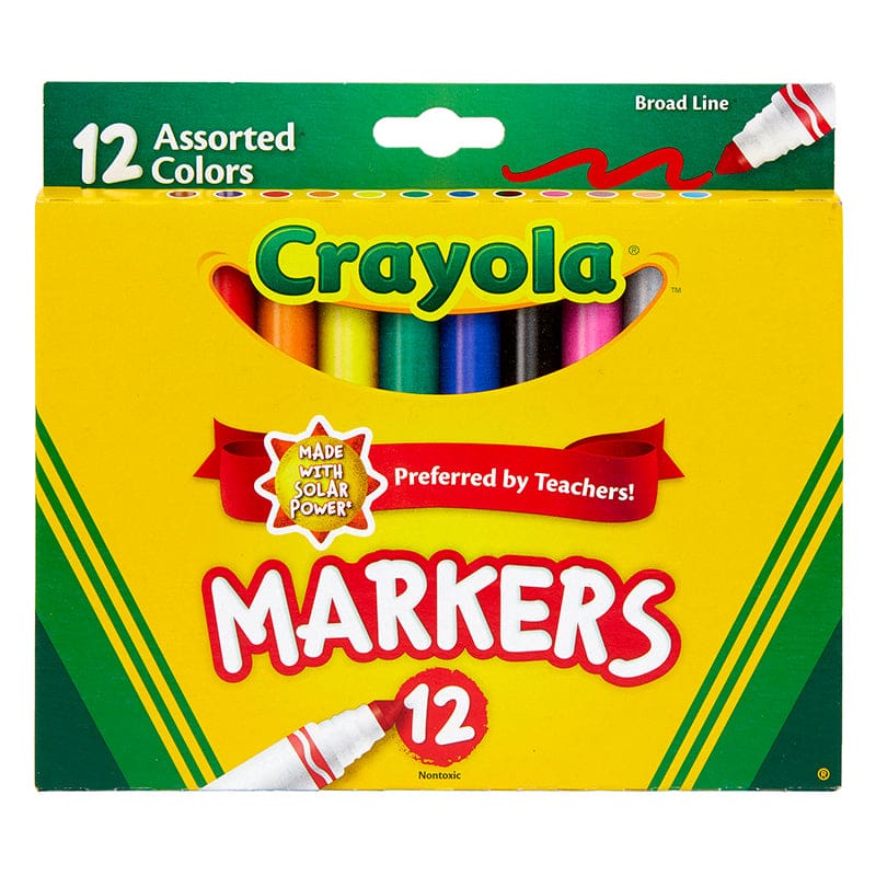 Crayola Markers 12Ct Asst Colors Conical Tip (Pack of 10) - Markers - Crayola LLC