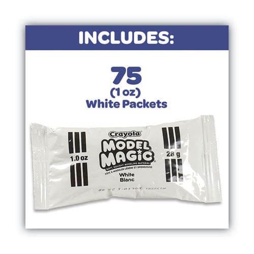 Crayola Model Magic Modeling Compound,1 Oz Packs 75 Packs White 6 Lbs 13 Oz - School Supplies - Crayola®