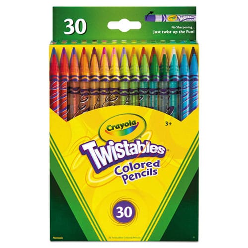 Crayola Twistables Colored Pencils 2 Mm 2b (#1) Assorted Lead/barrel Colors 30/pack - School Supplies - Crayola®