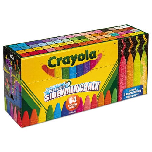 Crayola Ultimate Sidewalk Chalk 4 X 0.5 Diameter 60 Assorted Colors 64/set - School Supplies - Crayola®