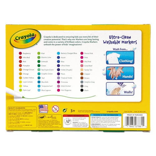 Crayola Ultra-clean Washable Markers Fine Bullet Tip Assorted Colors 40/set - School Supplies - Crayola®