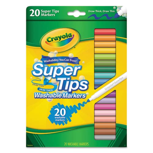 Crayola Washable Super Tips Markers Fine/broad Bullet Tips Assorted Colors 50/set - School Supplies - Crayola®