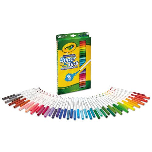 Crayola Washable Super Tips Markers Fine/broad Bullet Tips Assorted Colors 50/set - School Supplies - Crayola®