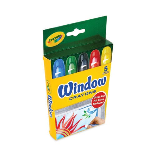 Crayola Washable Window Crayons Assorted Colors 5/set - Industrial - Crayola®
