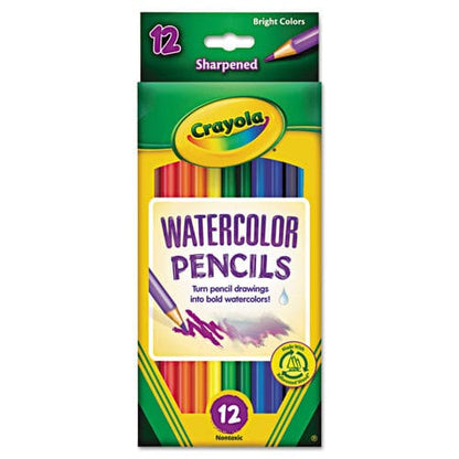 Crayola Watercolor Pencil Set 3.3 Mm 2b (#1) Assorted Lead/barrel Colors Dozen - School Supplies - Crayola®