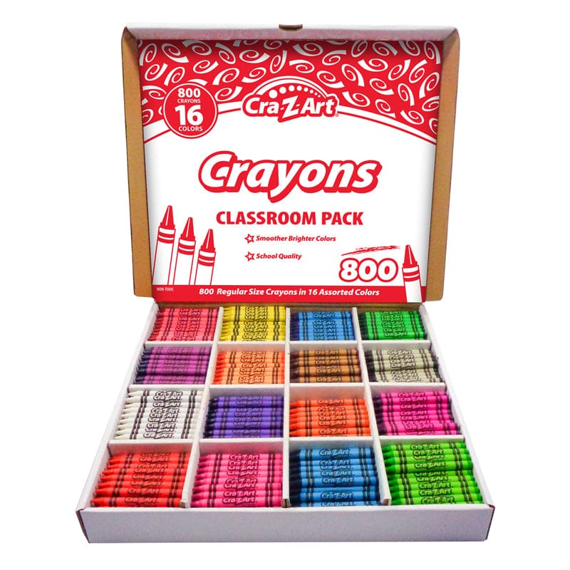 Crayon Classroom Pack 16 Color 800 Count Box - Crayons - Cra-z-art