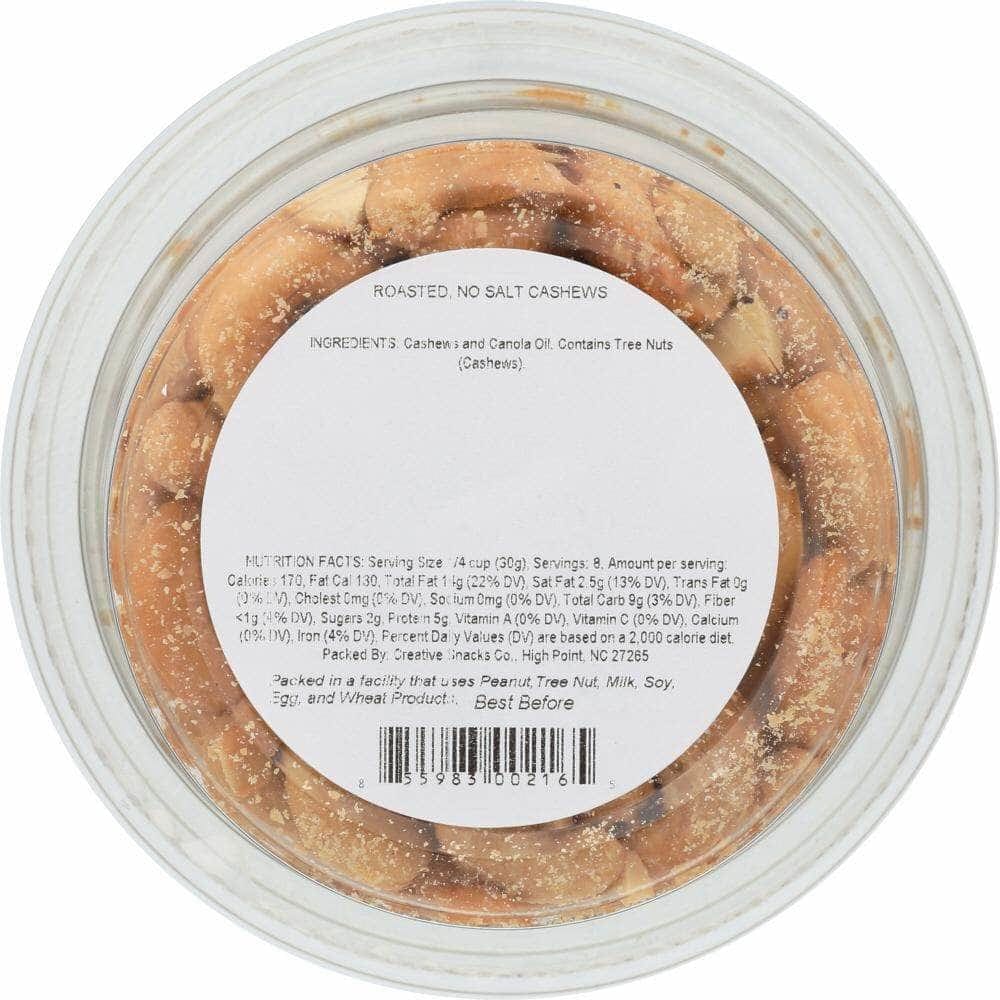 Creative Snacks Creative Snack Roasted No Salt Cashews, 9 oz