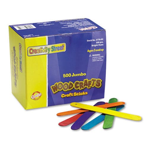 Creativity Street Colored Wood Craft Sticks 6 X 0.75 Assorted 500/box - School Supplies - Creativity Street®