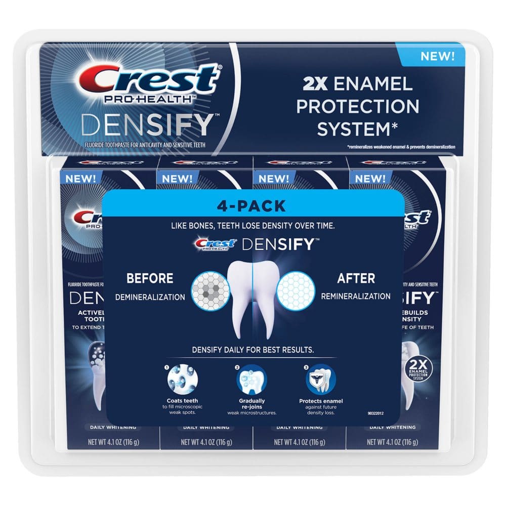 Crest Pro-Health Densify Fluoride Toothpaste Daily Whitening (4.1 oz. 4 pk.) - Oral Care - Crest Pro-Health
