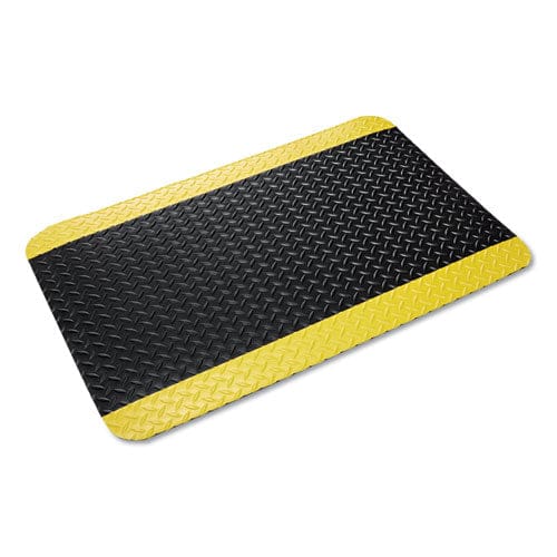 Crown Industrial Deck Plate Anti-fatigue Mat Vinyl 24 X 36 Black - Janitorial & Sanitation - Crown