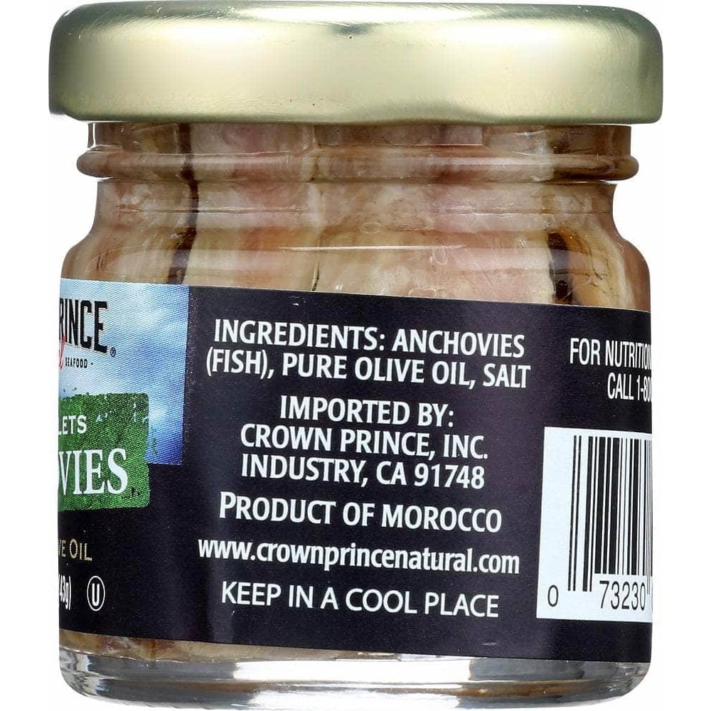 CROWN PRINCE Crown Prince Natural Flat Fillets Anchovies In Pure Olive Oil, 1.5 Oz