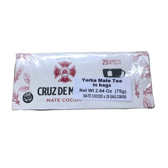 Cruz de Malta Mate Cocido - Yerba Mate - 25 Tea Bags - ShelHealth.Com