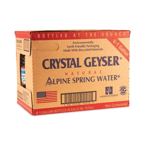 Crystal Geyser Alpine Spring Water 1 Gal Bottle 6/case 48 Cases/pallet - Food Service - Crystal Geyser®