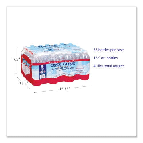 Crystal Geyser Alpine Spring Water 16.9 Oz Bottle 35/case 54 Cases/pallet - Food Service - Crystal Geyser®