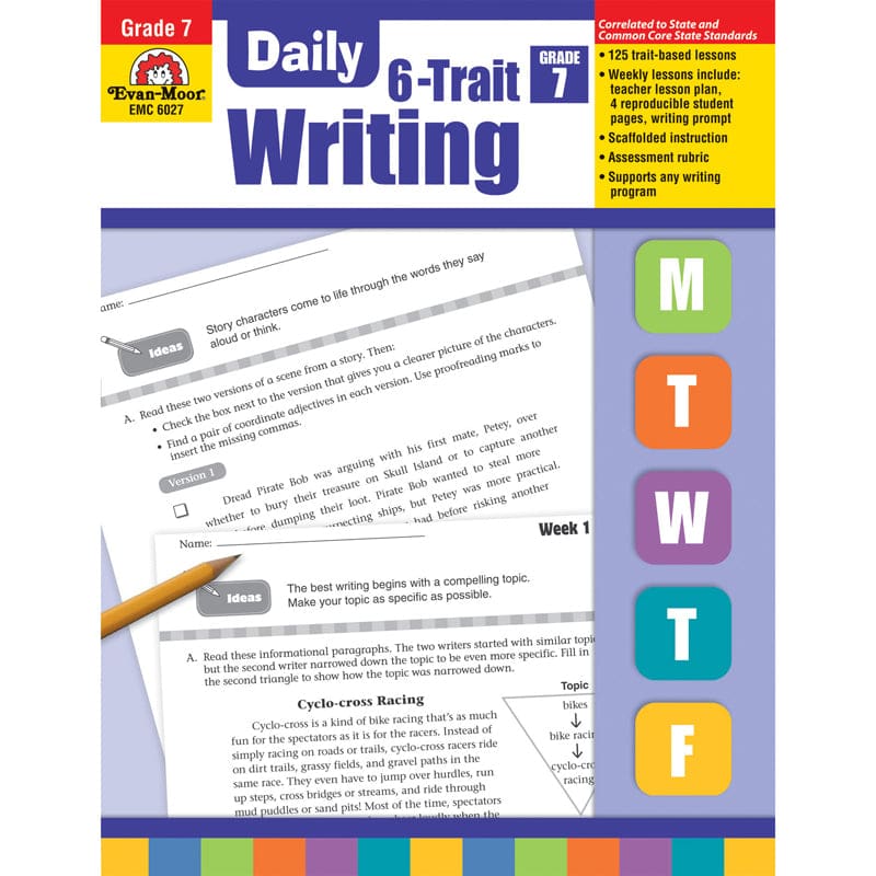 Daily 6 Trait Writing Gr 7 - Writing Skills - Evan-moor