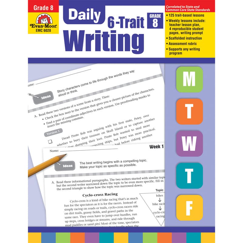 Daily 6 Trait Writing Gr 8 - Writing Skills - Evan-moor