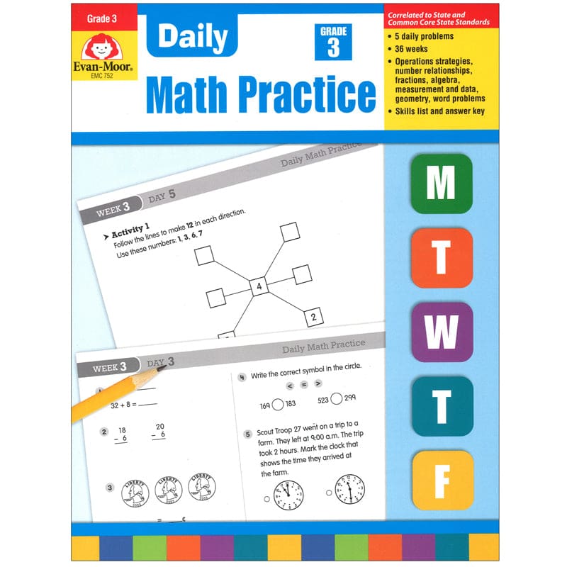 Daily Math Practice Gr 3 - Activity Books - Evan-moor